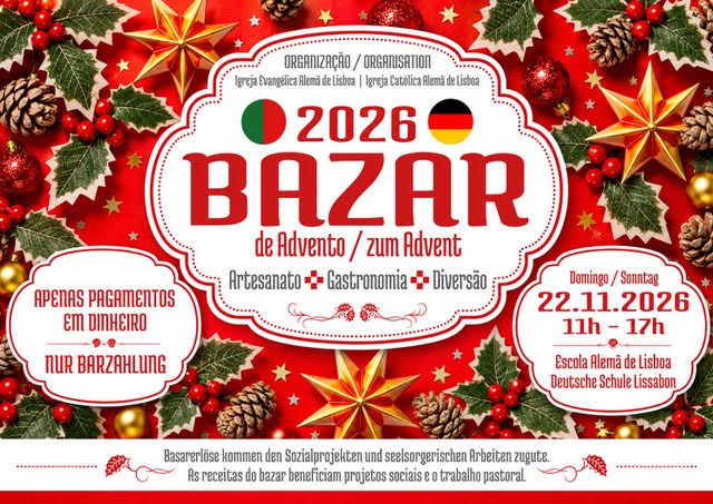 Bazar de Advento 2026 na Escola Alemã de Lisboa (Artesanato & Gastronomia)